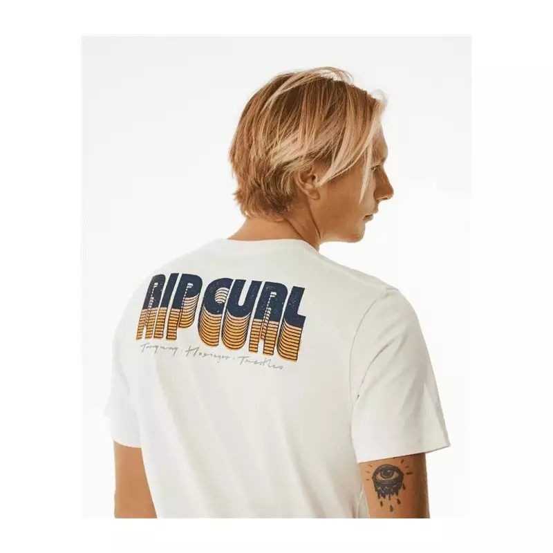 Teeshirt RIPCURL Surf Revival Repeater Tee Bone