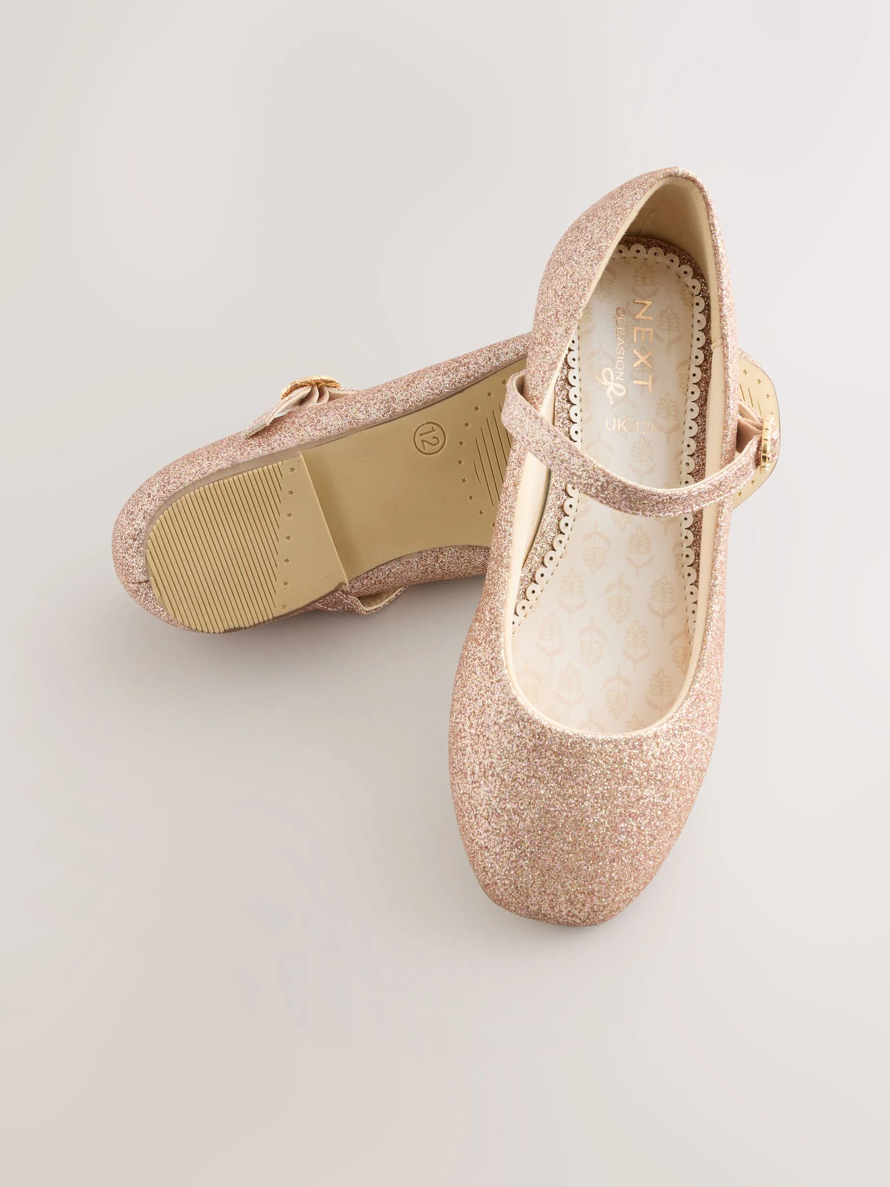 Rozegouden met glitters - Mary Jane gelegenheidsschoenen