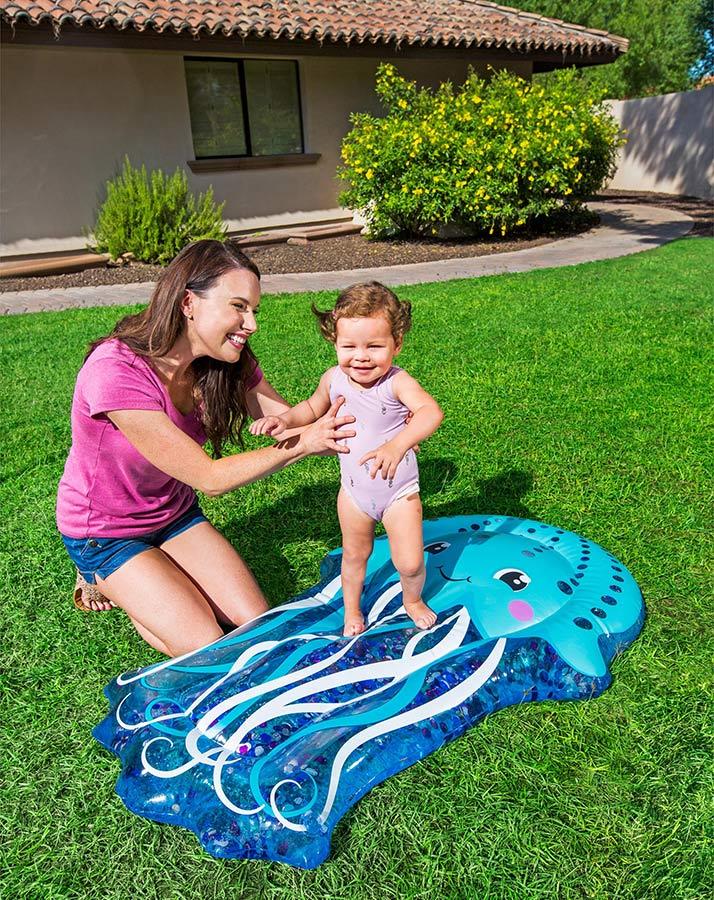 Baby-Wassermatte QUALLE (147x94) in blau