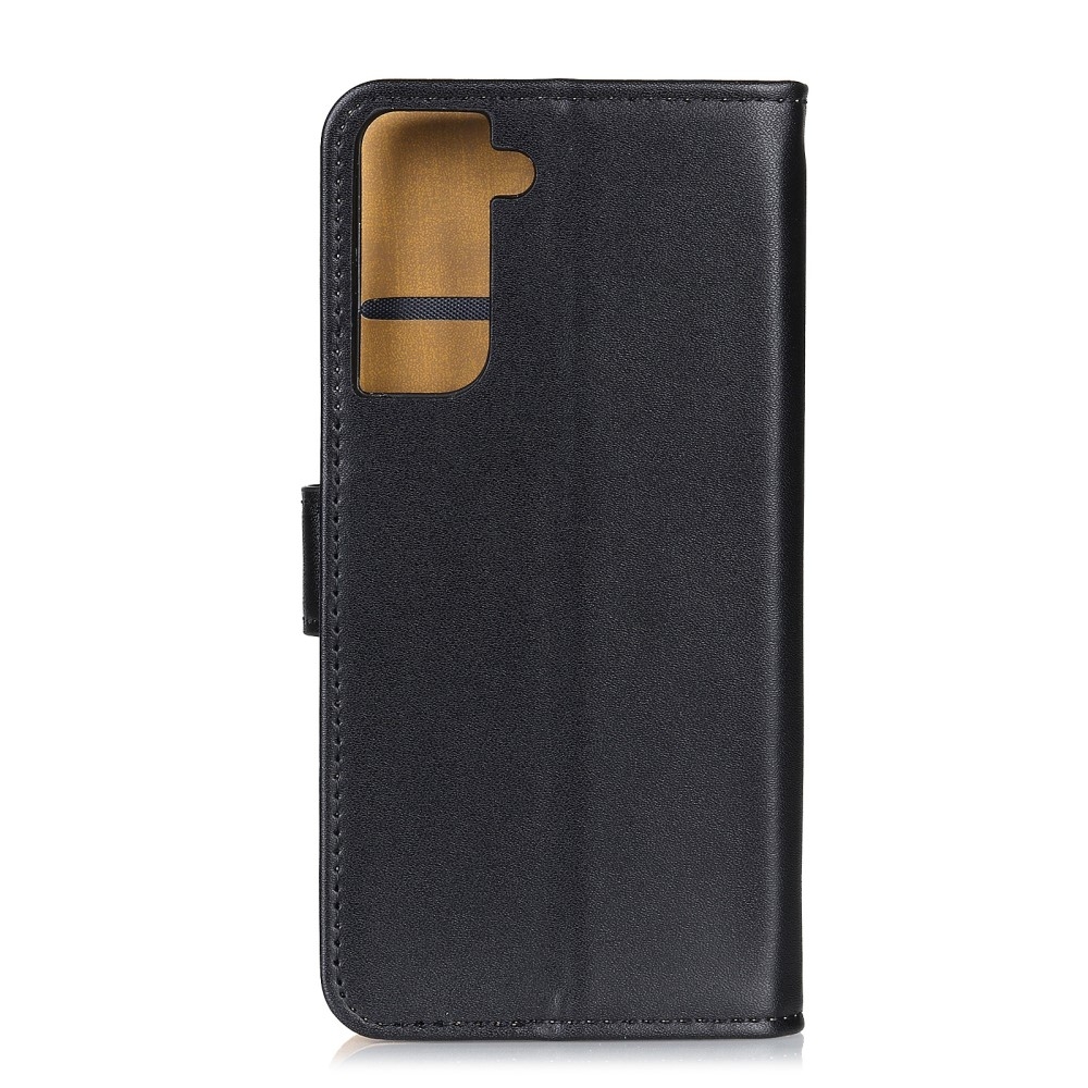 Samsung Galaxy S21  Plus 5G Leder Tasche Flip Cover mit Kartenfächer - Schwarz