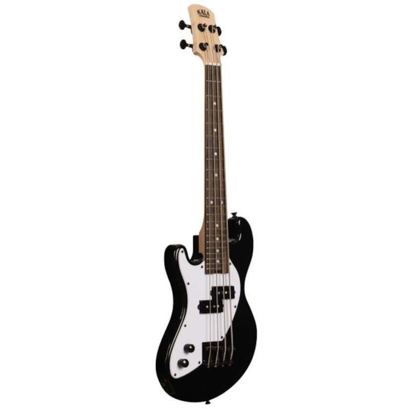 Kala Solid Body 4-String Fretted U-Bass Left Handed Jet Black linkshandige elektrische basgitaar met gigbag