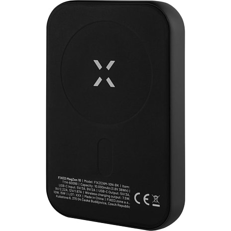 Fixed trådløs powerbank 10.000 mAh - sort