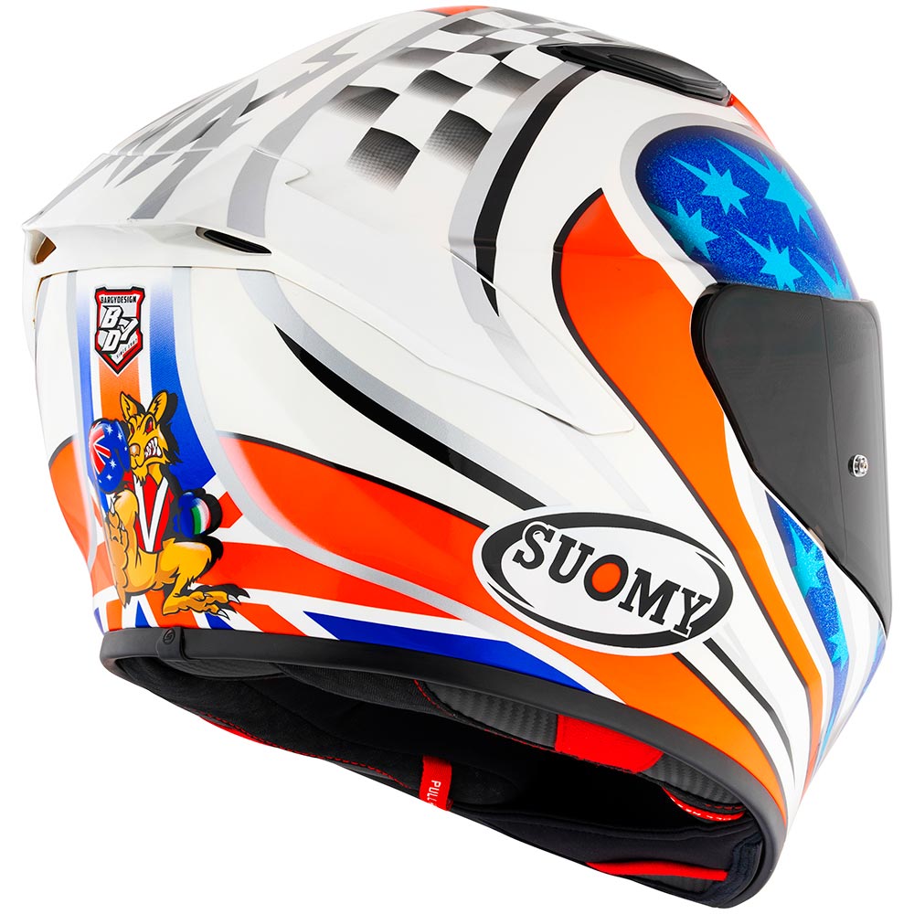 Suomy - Casque Track-1 Troy Bayliss Replica 2002 Blanc / Rouge / Bleu