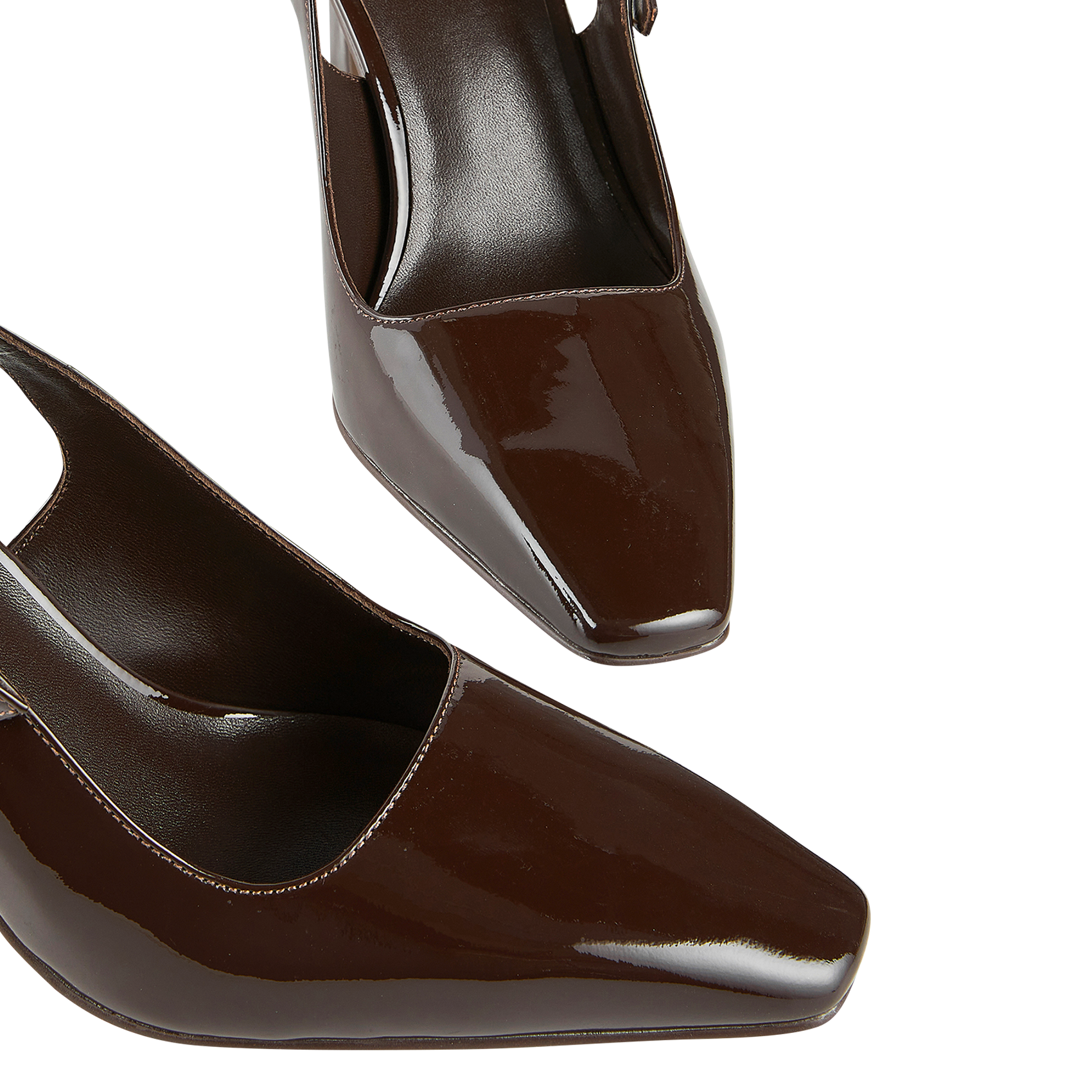 CAMILLE - Escarpins en cuir vernis | Marron
