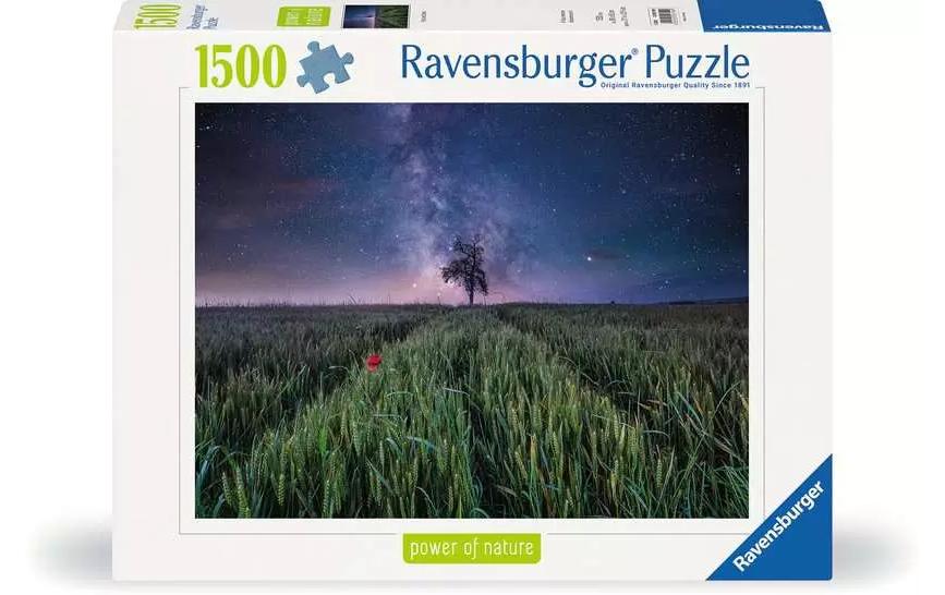 Puzzle Nachthimmel über dem Kornfeld 1500 TeileKlassisches Puzzlespiel mit Premium-Qualität