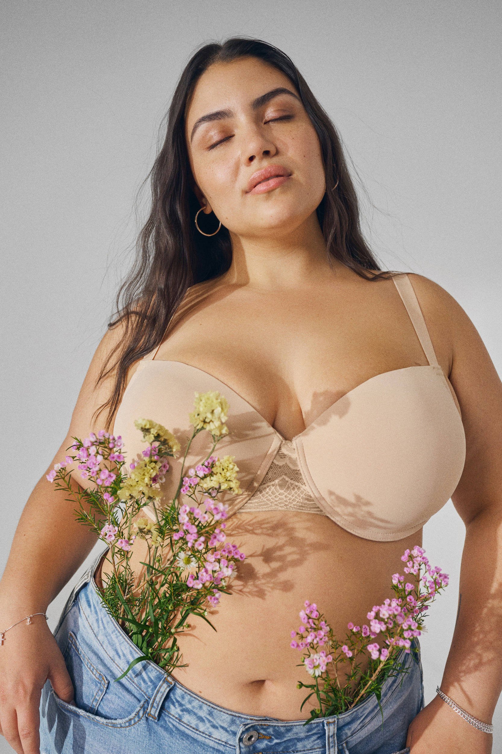 Zizzi voorgevormde beugelbh LFIE beige