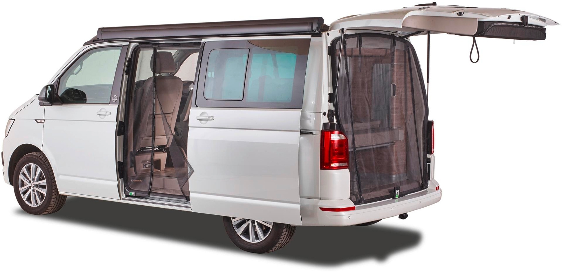 Mayr Van Schiebetürenmoskitonetz mit Magnetreißverschluss geeignet für VW T5/T6/T6.1 mit Maschenweite Fine-mesh für Fahrerseite links