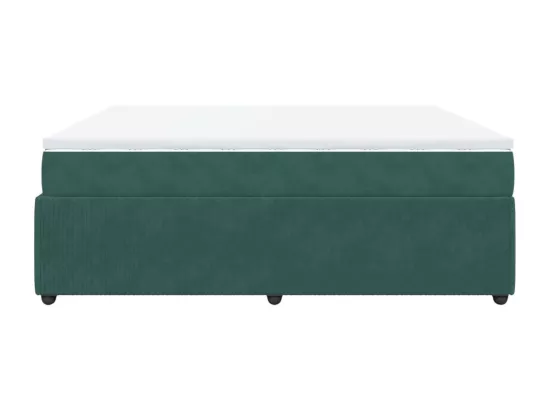 Sommier à lattes de lit et matelas Vert foncé 180x200cm Velours