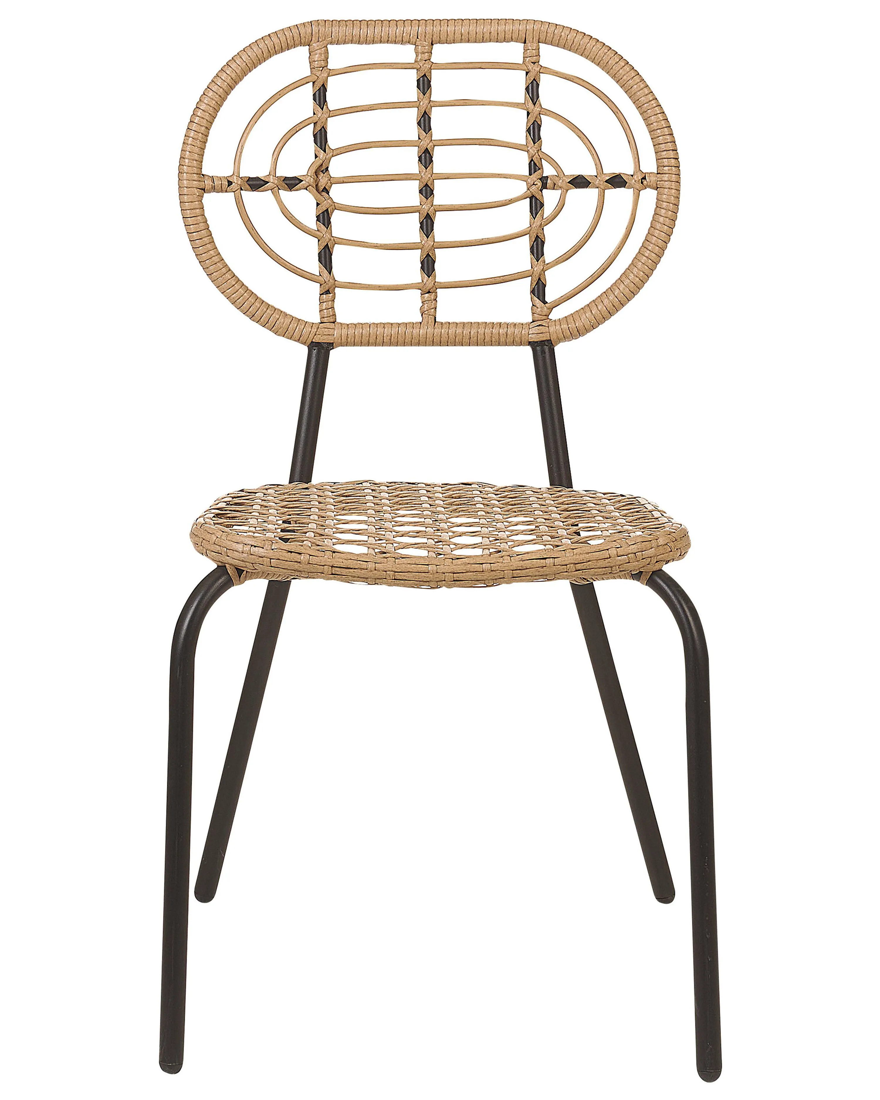 Set van 8 stoelen PRATELLO PE rotan Natuurlijk