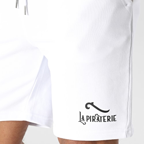 Short Jogging Logo Blanc Noir