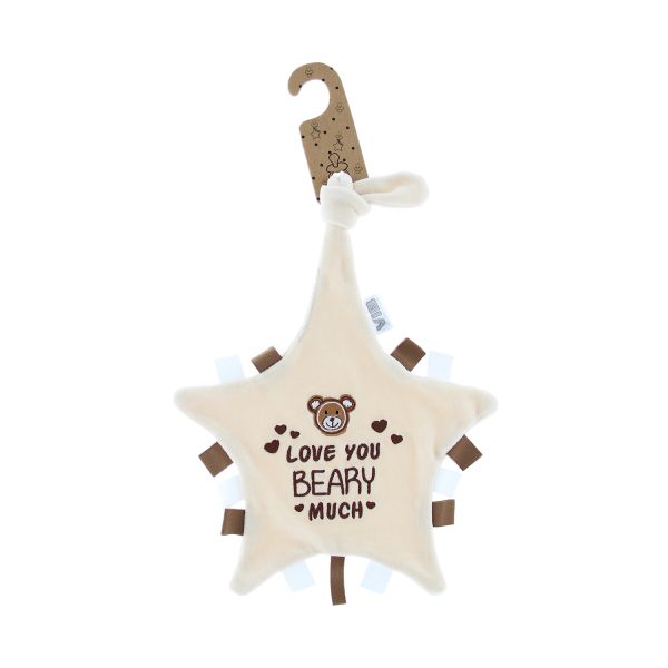 VIB Love You BEARY Much Stervorm Speendoekje - Beige