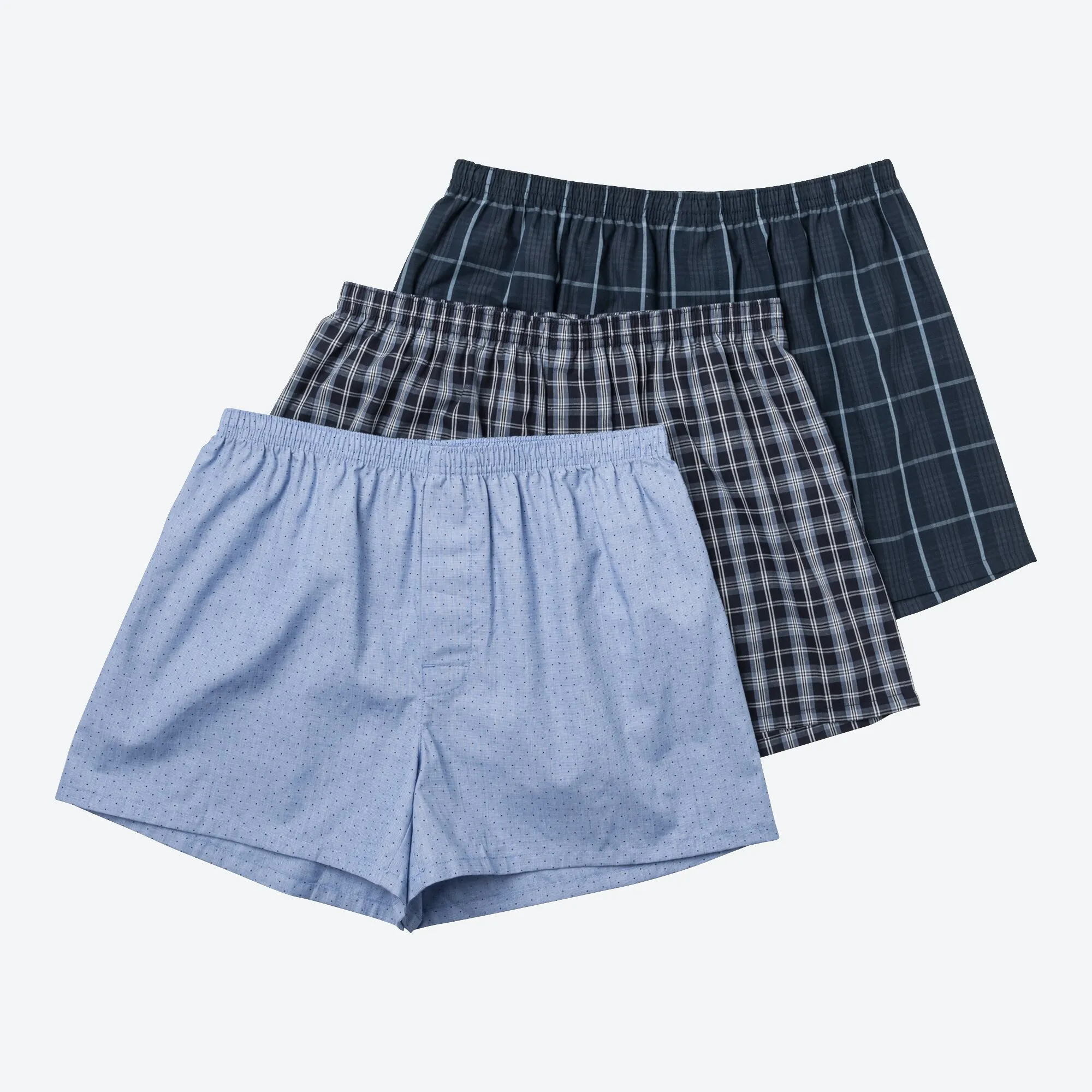 Herren-Webboxershorts, 3er-Pack