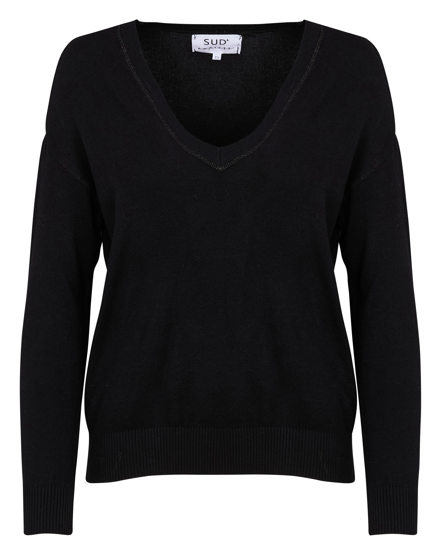 MARSENANO - Pull ample col v | Noir