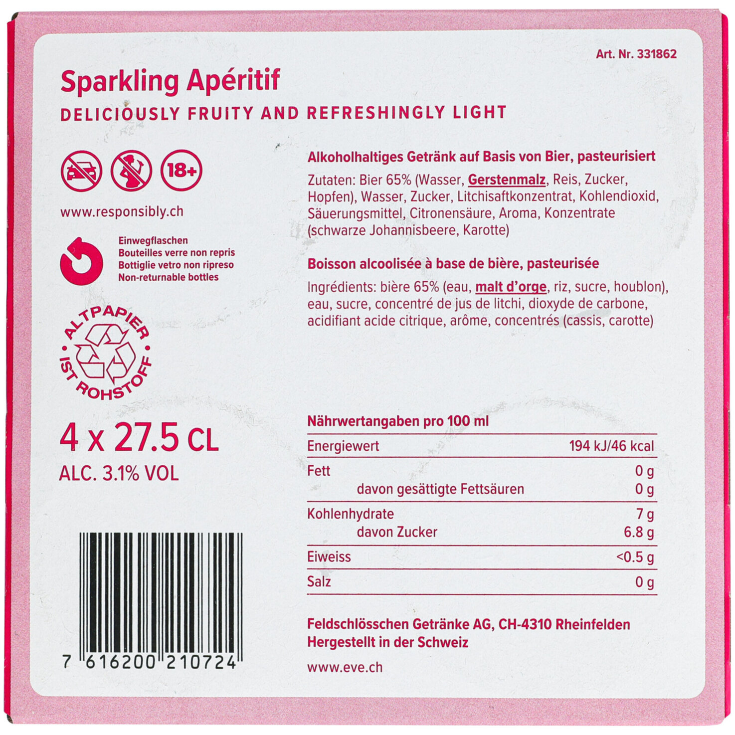Eve Litchi 4x27.5cl -110cl