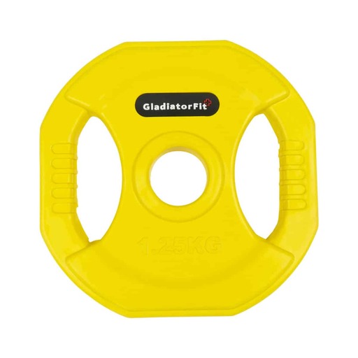 Disco de peso para bomba Gladiatorfit com revestimento de borracha e alças Ø 31mm