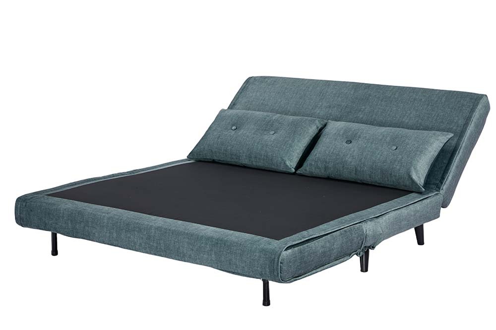 Retro Schlafsessel SMART MULTIFUNCTION 140cm petrol Vogue Velours Samt Bettfunktion