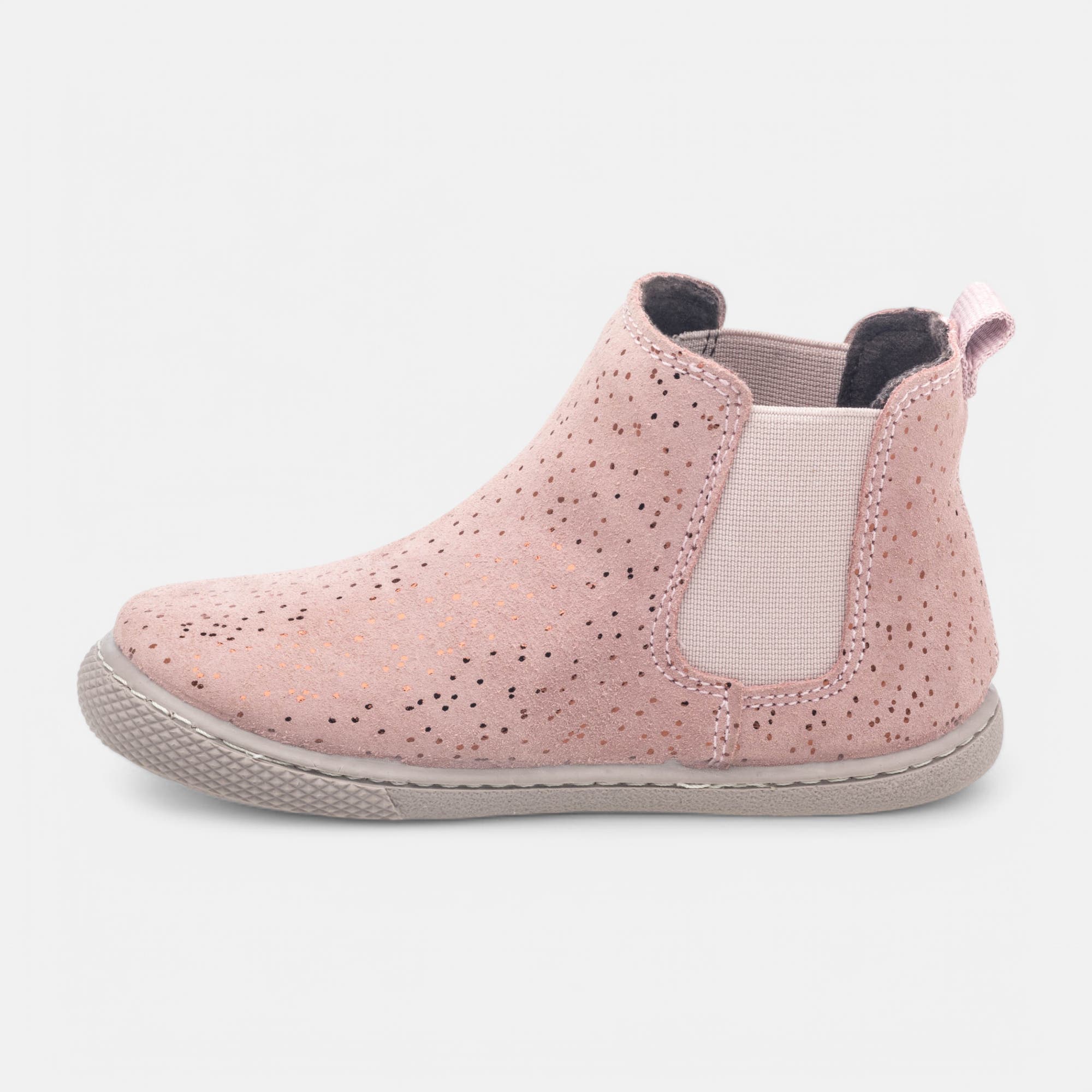 Boots Fille en cuir rose