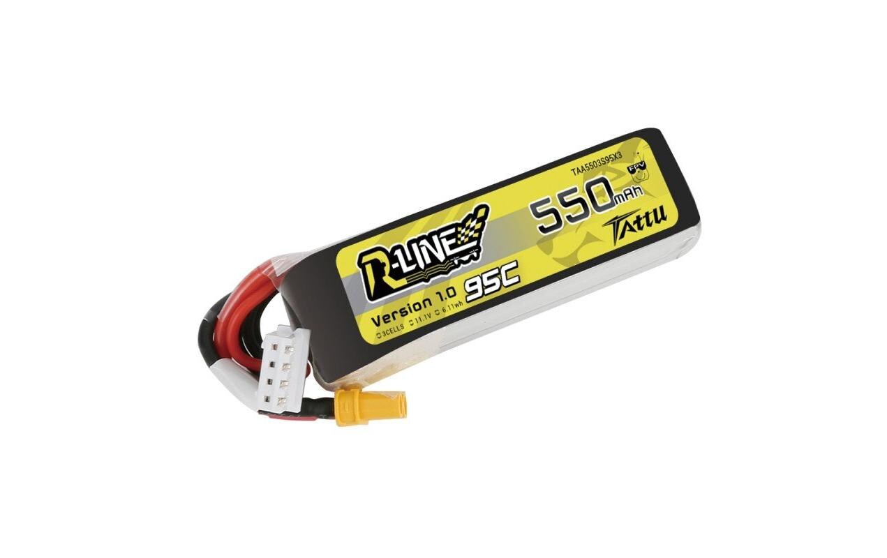RC-Akku LiPo 550 mAh 11.1 V 95C R-Line3S LiPo Akku für Racecopter mit XT30 Stecker