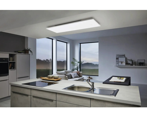 LED Smart Light Plafondlamp 10,6W 4000 lm CCT Verstelbare witte tinten + RGB-kleurverandering 120x30 cm Wit - Compatibel met SMART HOME van hornbach
