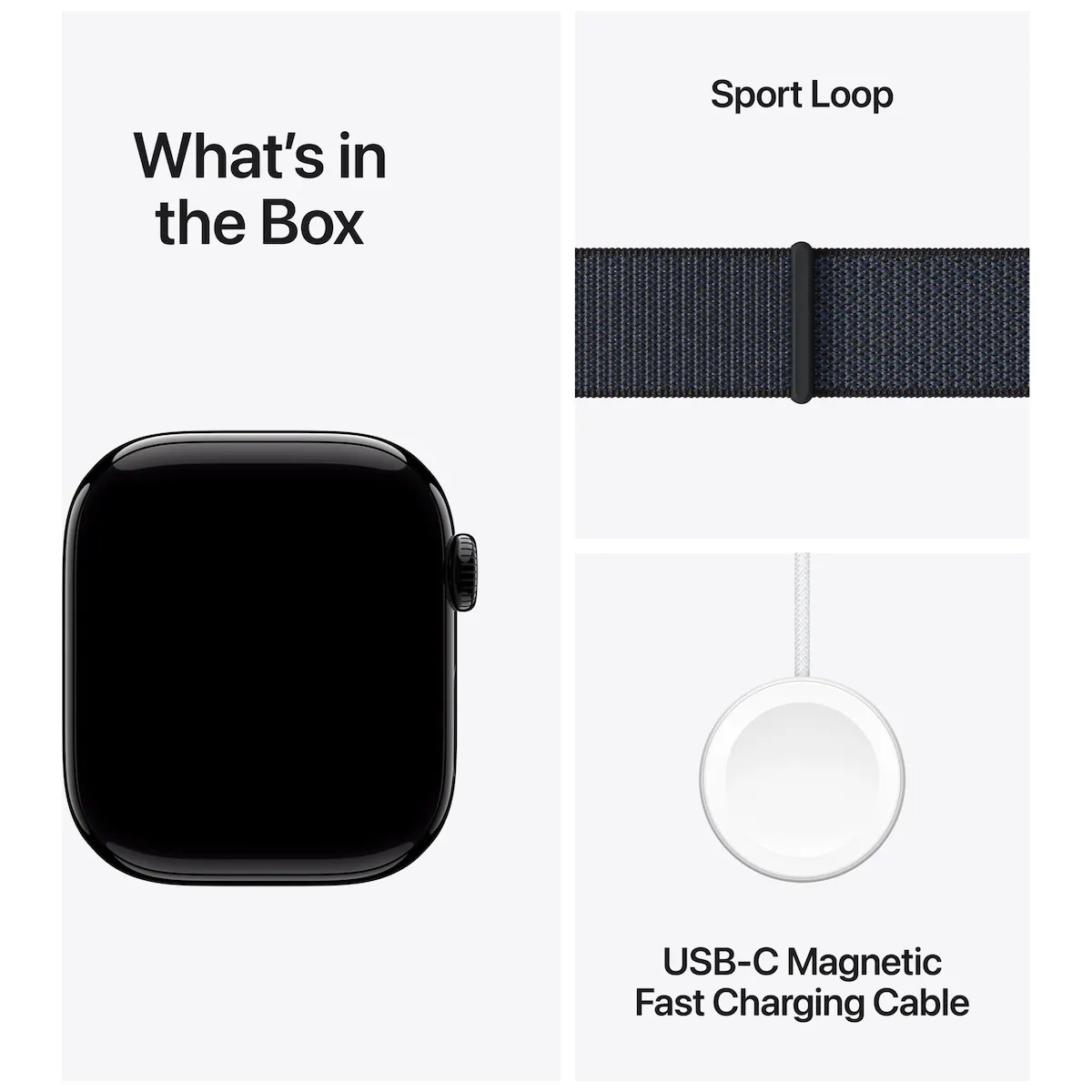 Apple Watch S10 42mm GPS+Cel (Sort Aluminium/Blekk Sport Loop)