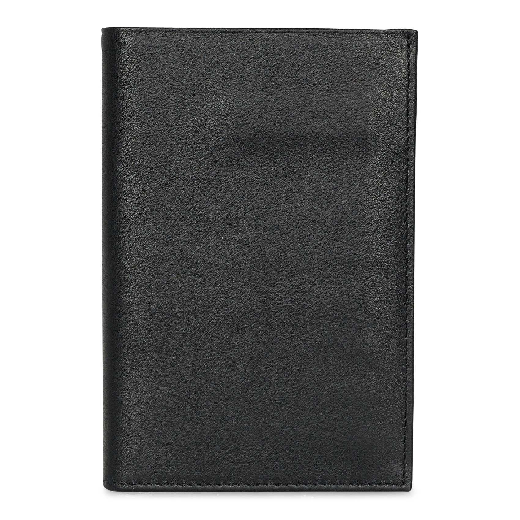 Portefeuille en cuir lisse| Noir