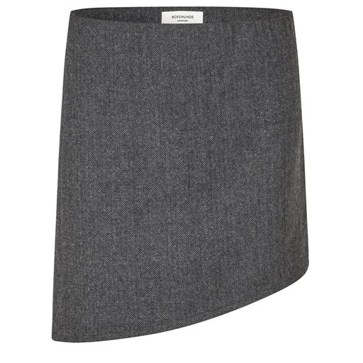 Rosemunde Wool Nederdel, Dark Grey Melange, 38