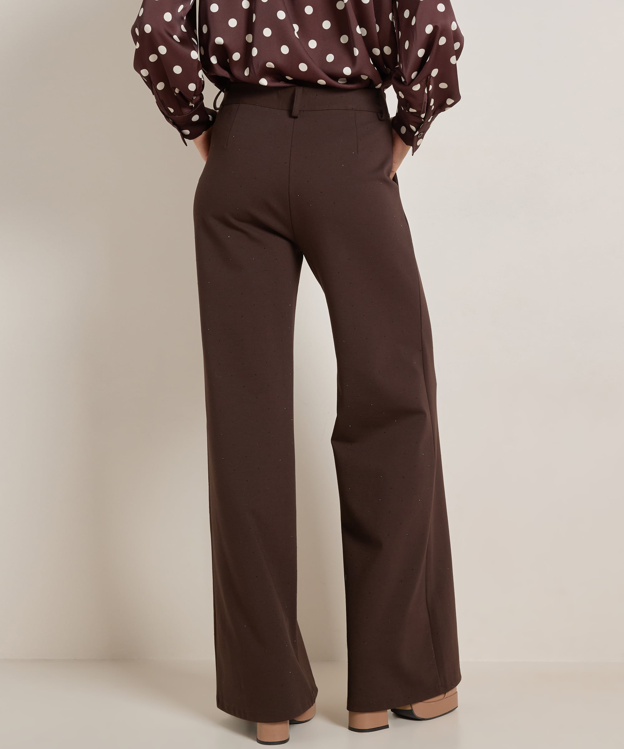 uni wide fit broek glitters