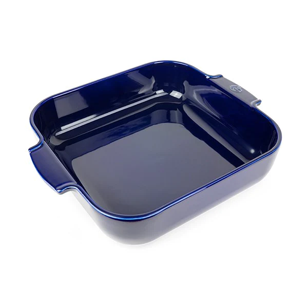 Plat four carré céramique bleu 36 cm Peugeot