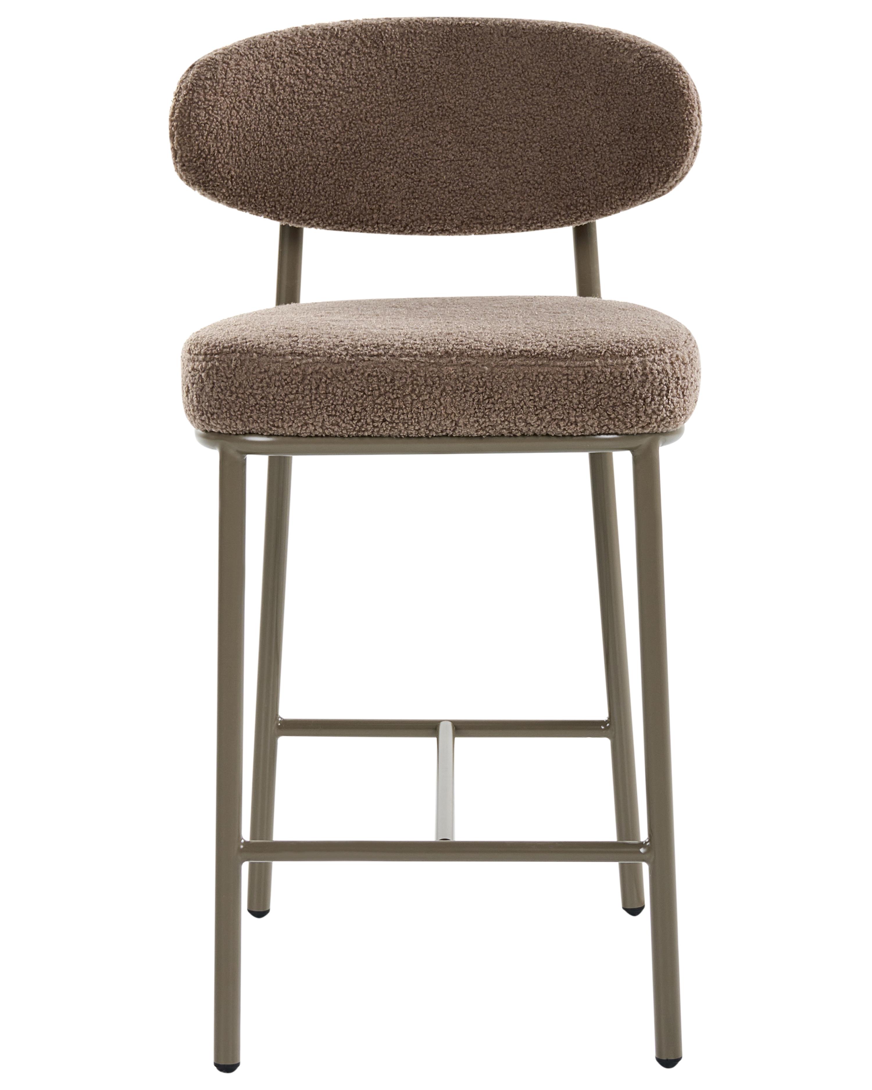 Set van 2 barstoelen UNITY Bouclé Taupe