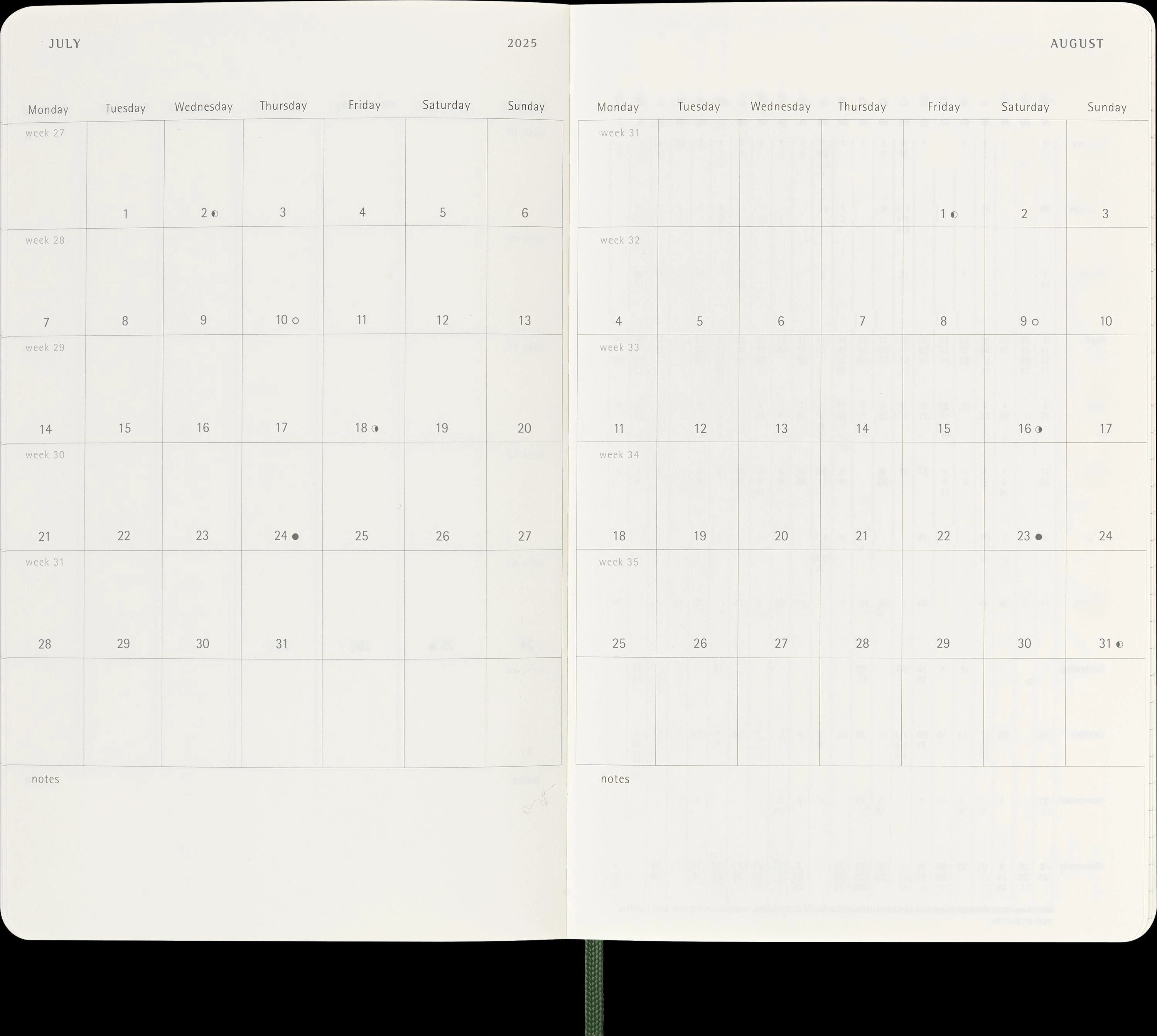 Moleskine 12 Monate Tageskalender 2025, Large/A5