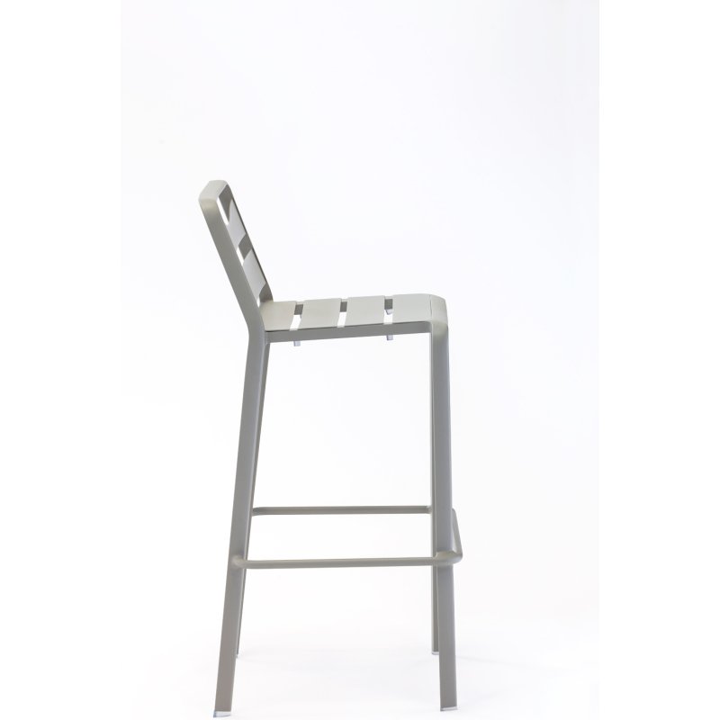 Tabouret haut d'extérieur DIVE - structure aluminium