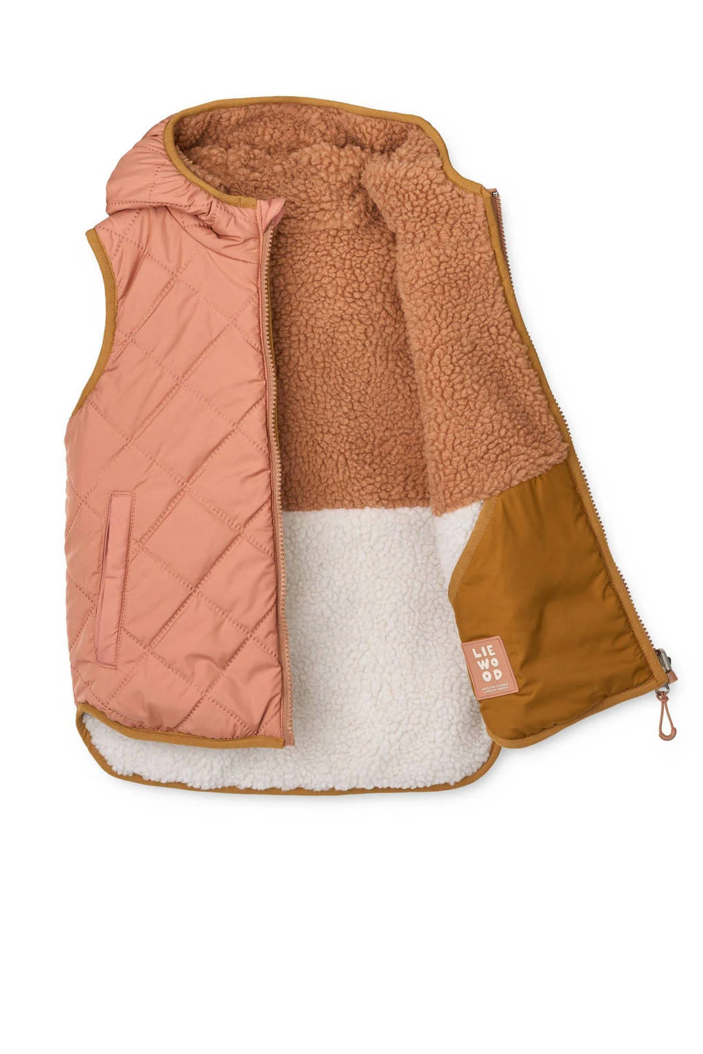 Liewood teddy reversible jas camel