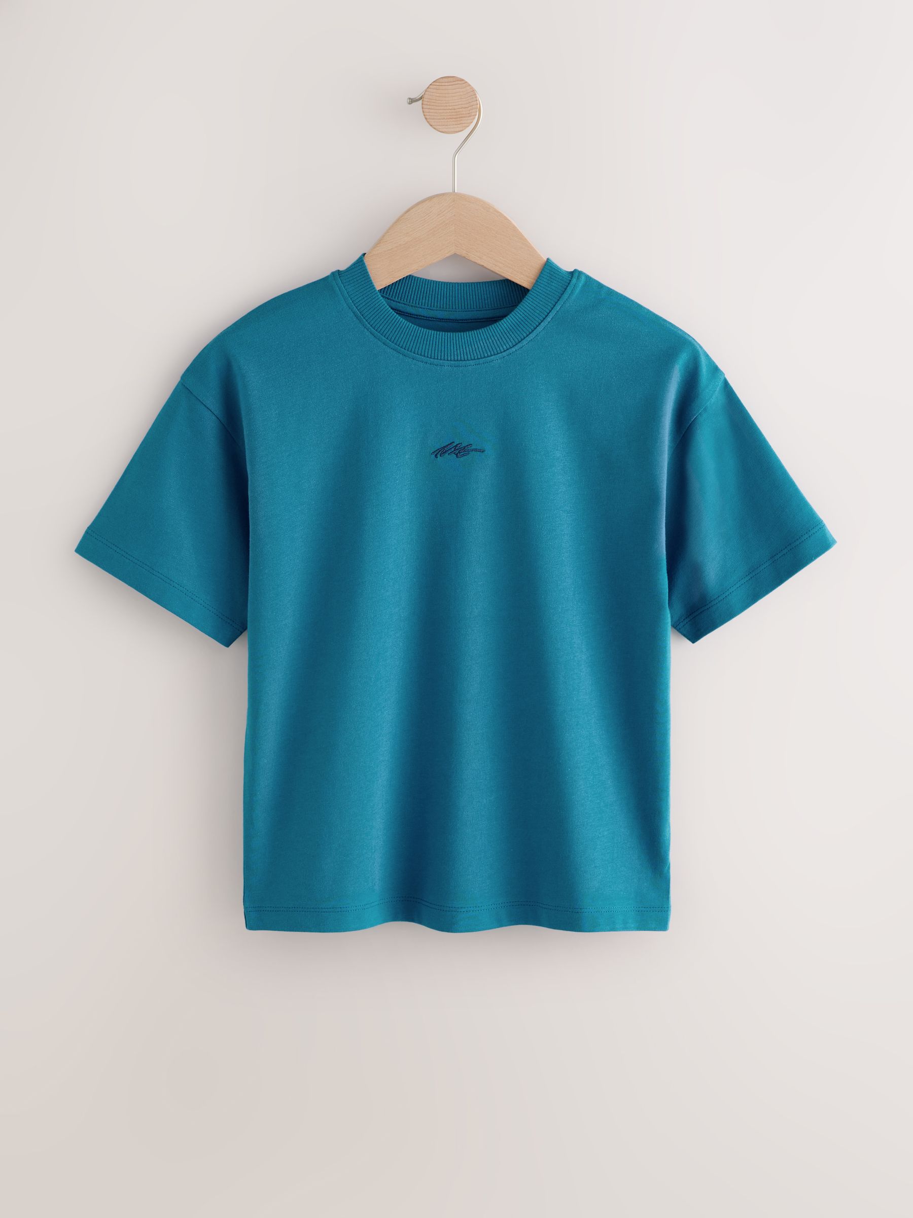 Blauw - Short Sleeve Logo Chest Graphic T-Shirts 4 Pack (3-16yrs)