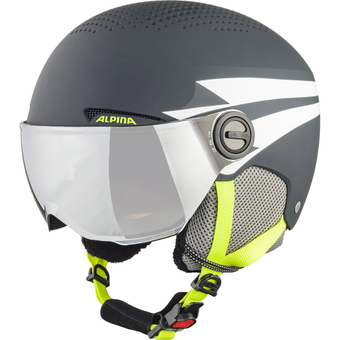 Alpina Zupo Visor Q-Lite Helm Charcoal Neon Matt Kinder