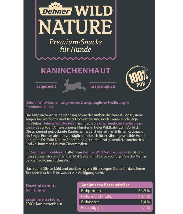 Dehner Wild Nature Hundesnack Kaninchenhaut,