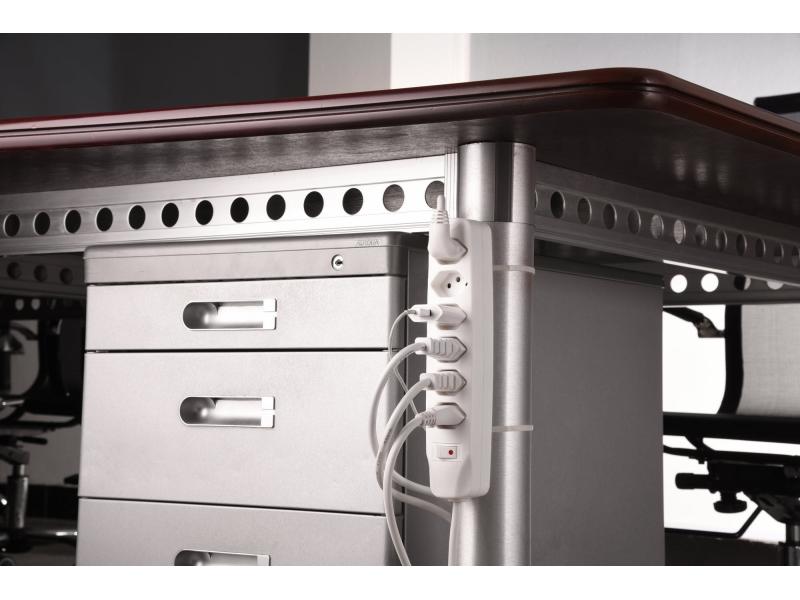 FURBER.power Steckdosenleiste 3x T13 mit Schalter, Weiss Steckdosenleiste, Weiss