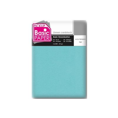 Pickup - Carton de lin - A4 (210 x 297 mm) - 215 g/m² - 10 feuilles - bleu ciel