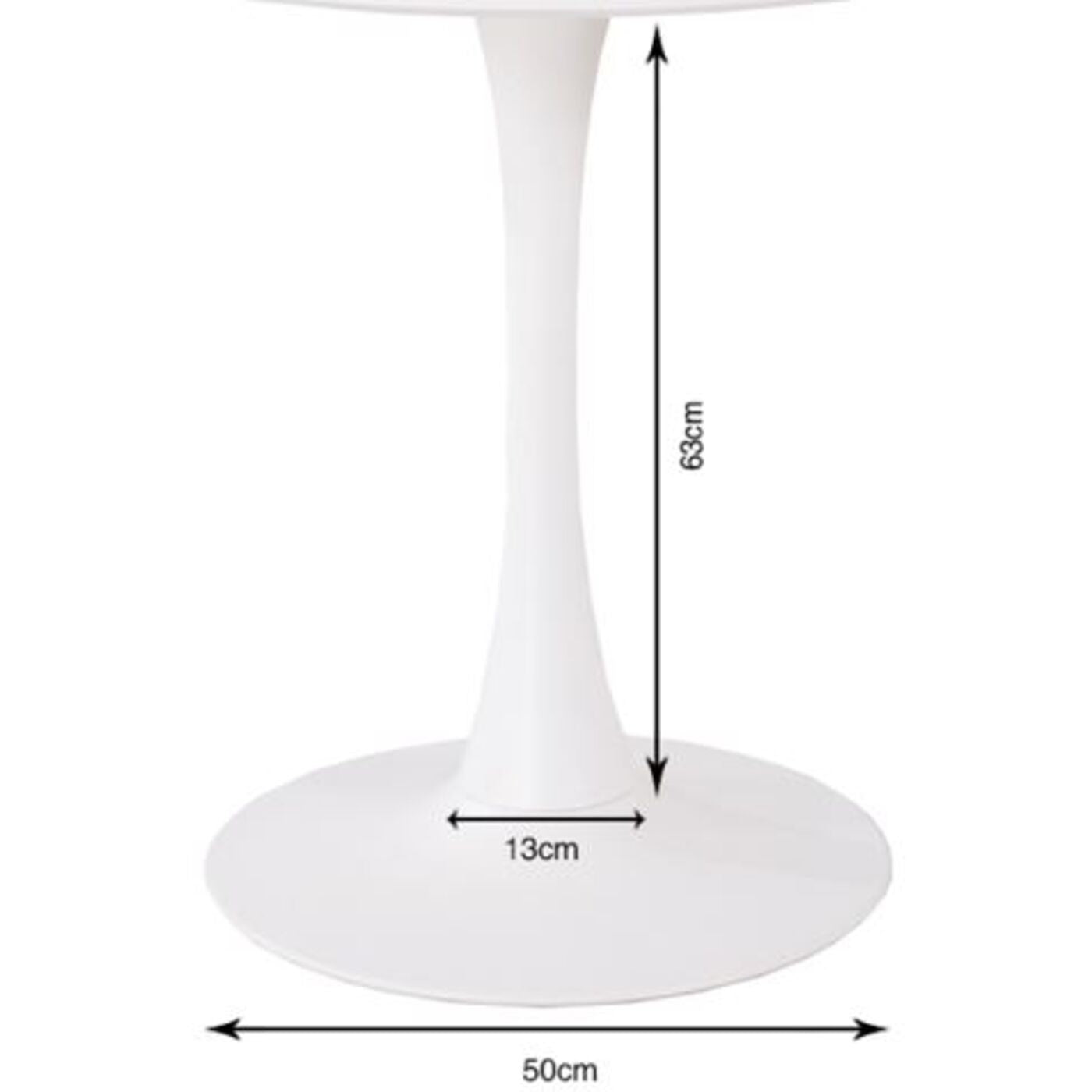Kare Design Schickeria Ronde Bistrotafel 80 Cm - Eiken|Wit
