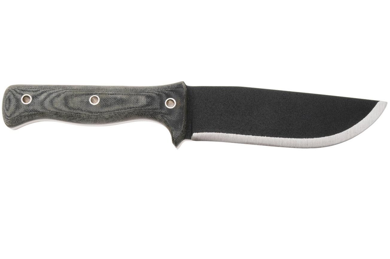 Condor Crotalus CTK257-5.5HC Powdercoated 1075, Green Micarta, vaststaand mes