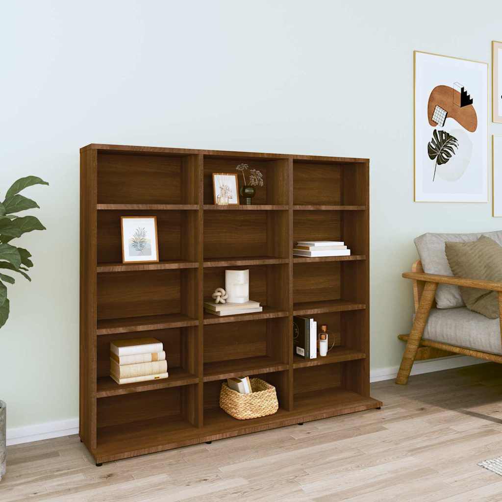 vidaXL CD-kast bruin eiken 100 x 23 x 89,5 cm