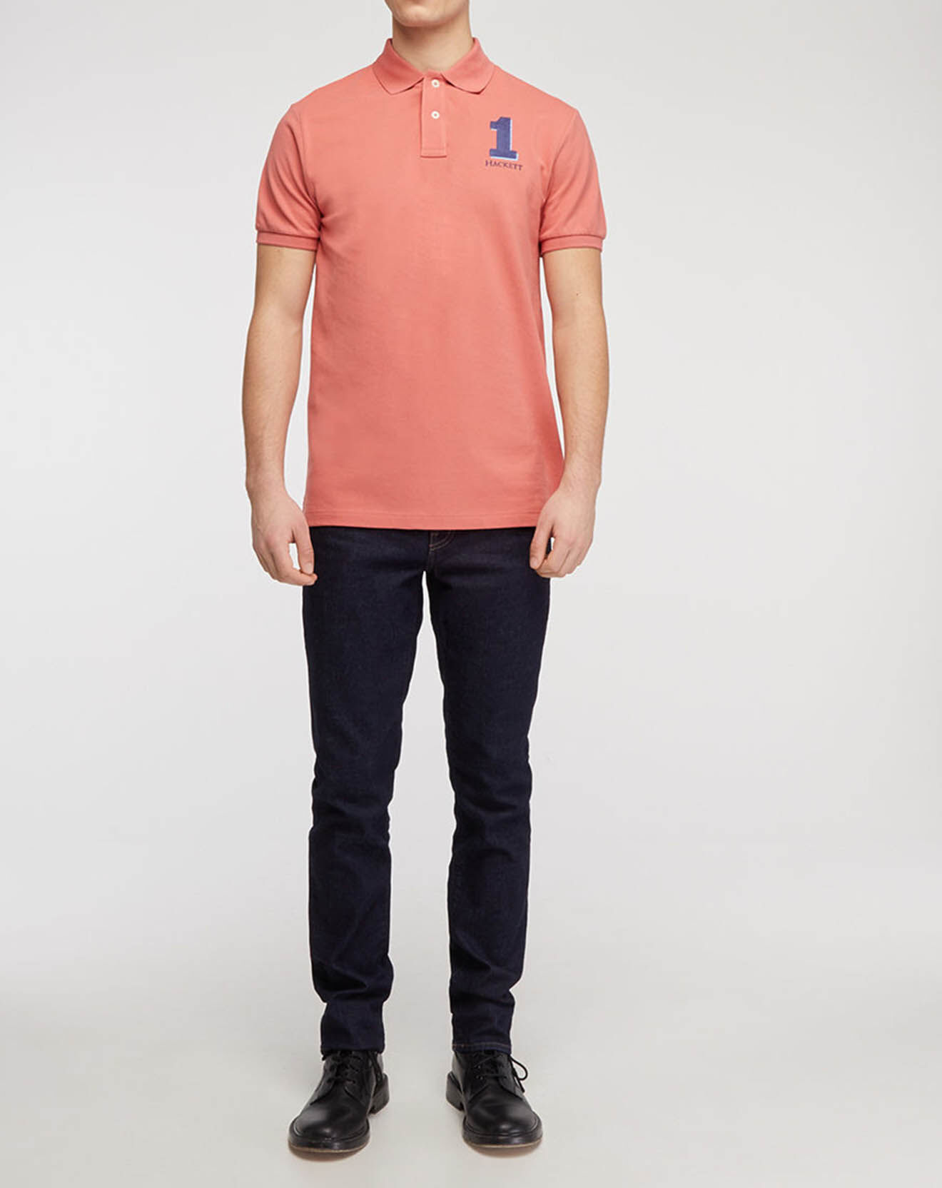 Hackett London Polo Numéro 1 saumon