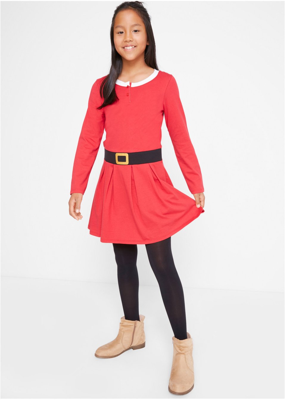 Robe de Noël fille en jersey