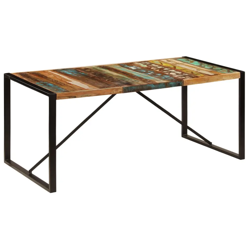 vidaXL - Eettafel - Multikleur - Hout - 180 x 90 x 75 cm