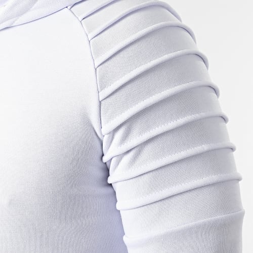 Lot De 2 Sweats Capuche Oversize 1288 Blanc Et Bleu Marine