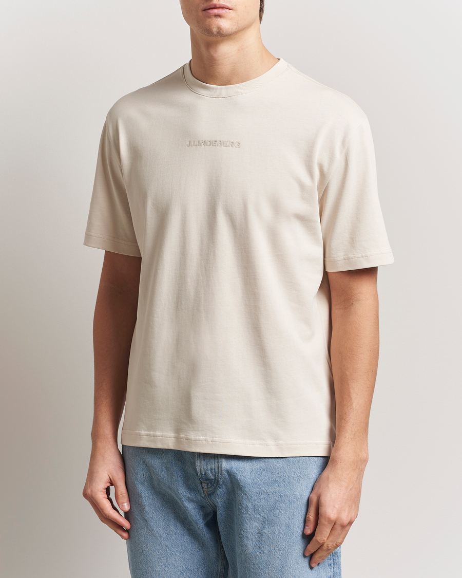J.Lindeberg Hale Heavy Logo T-Shirt Moonbeam