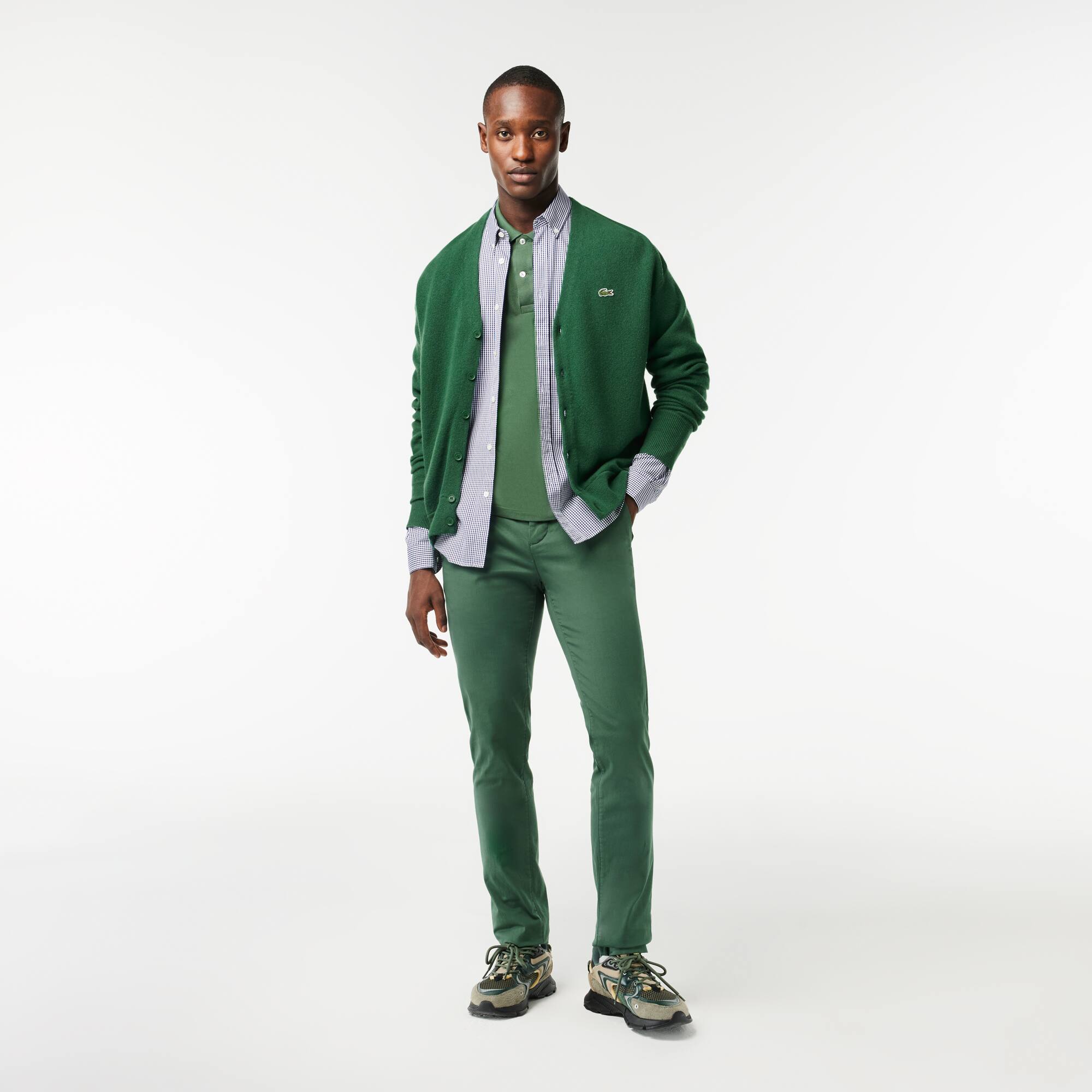 Slim Fit Chinohose mit Baumwolle und Stretch Hosen & Shorts - Grün - Lacoste - Herren