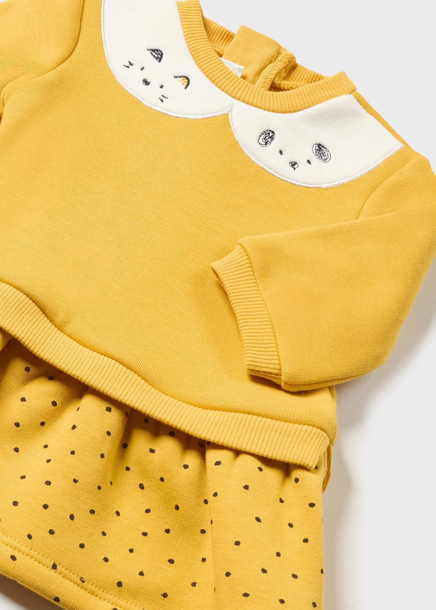 Vestido para recém-nascido com estampa de moletom