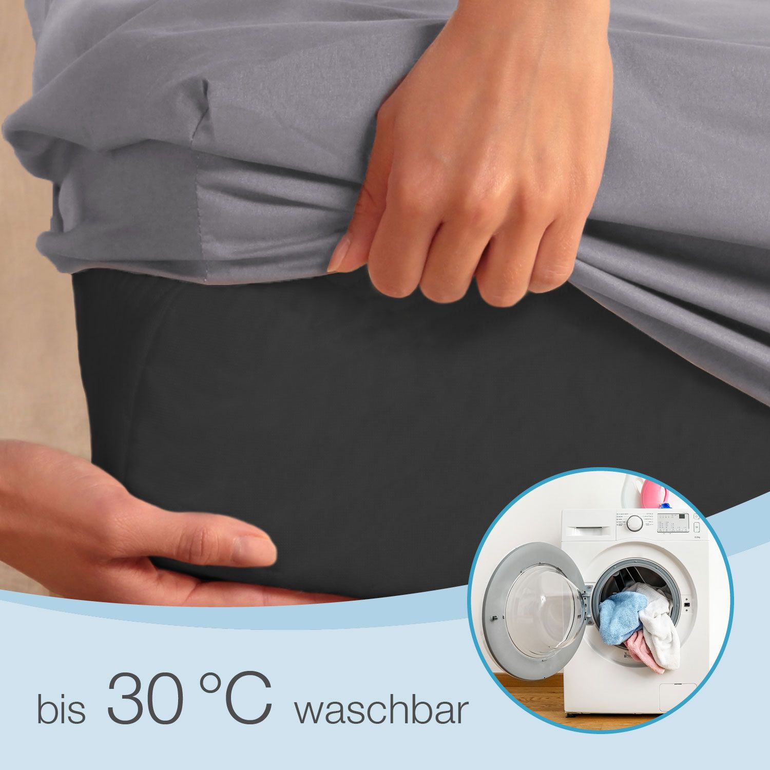 Bestschlaf Spannbettlaken für Gästematratzen, 75x195x15 cm