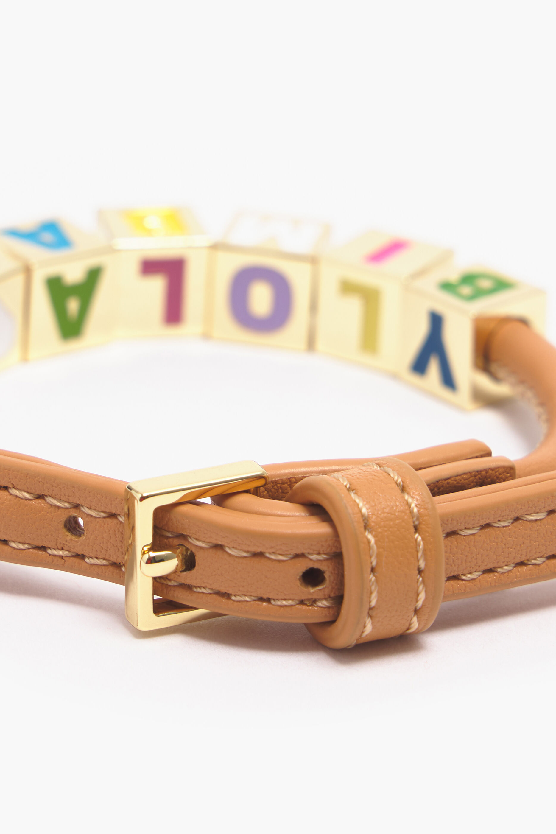 Pulseira de couro marrom