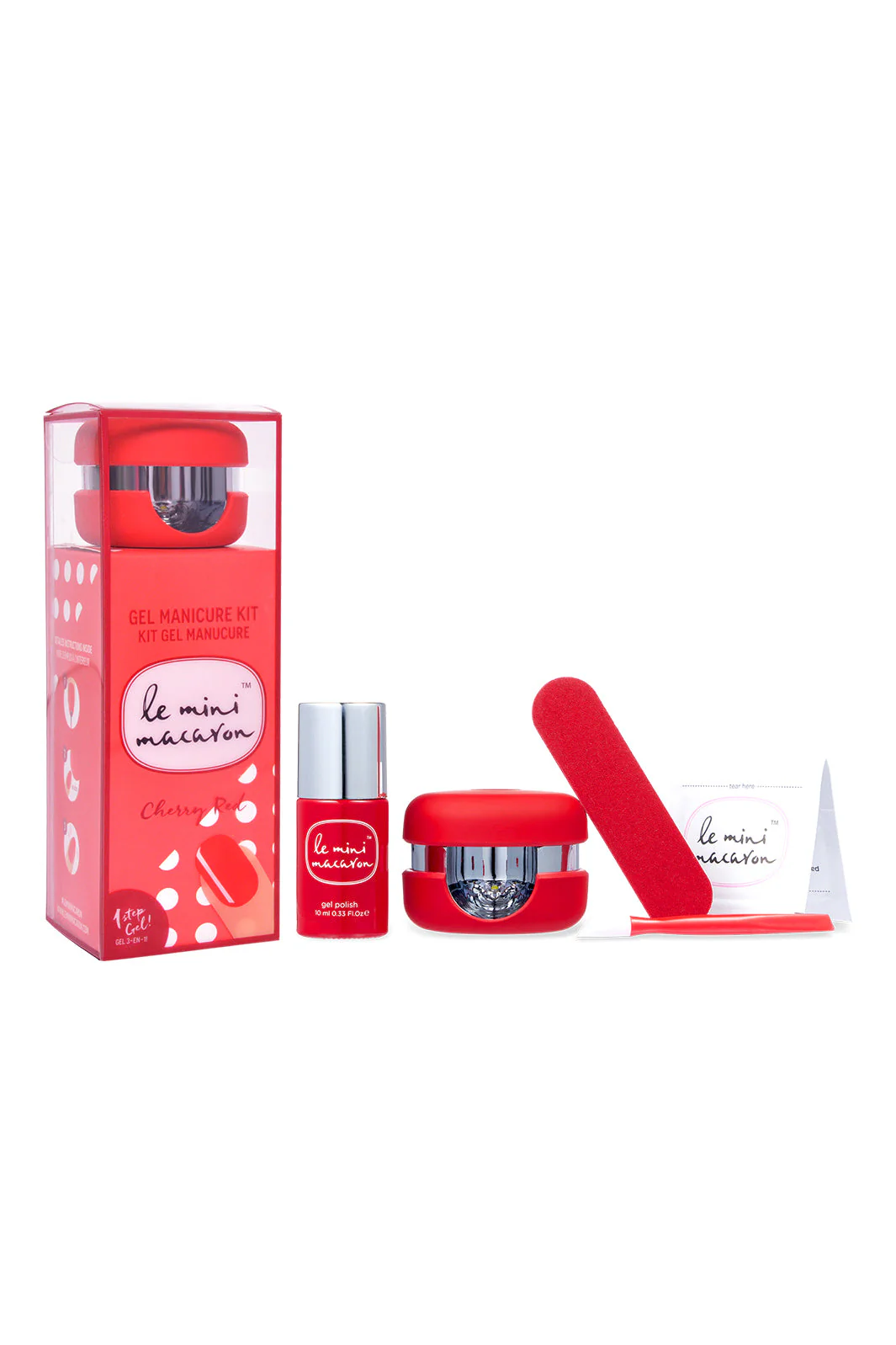 Le Mini Macaron Gel Manicure Kit cherry red